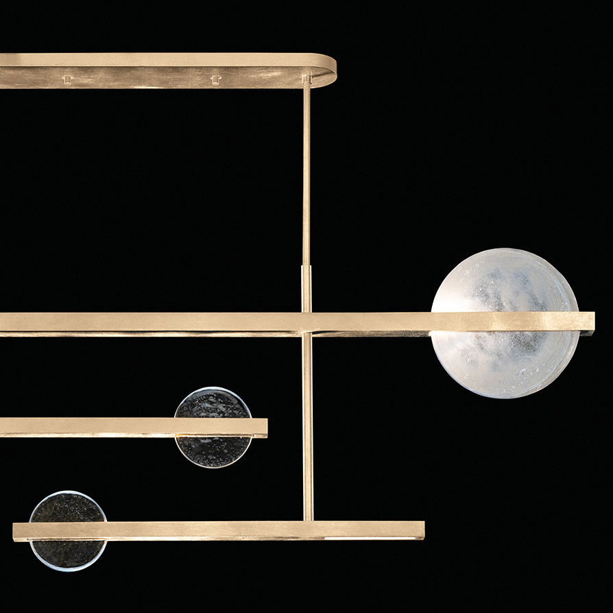 66.5-Inch Sculptural Glass Linear Pendant