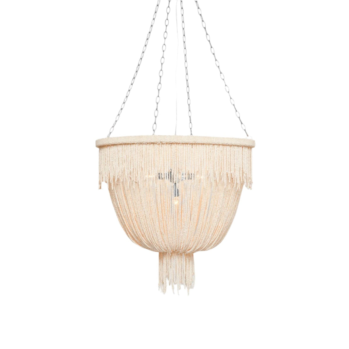 Five-Light Mixed-Finish Decorative Chandelier