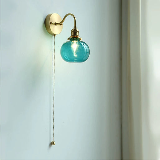 Pumpkin Glass Compact Wall Light / Brass Edison 4W / Type B