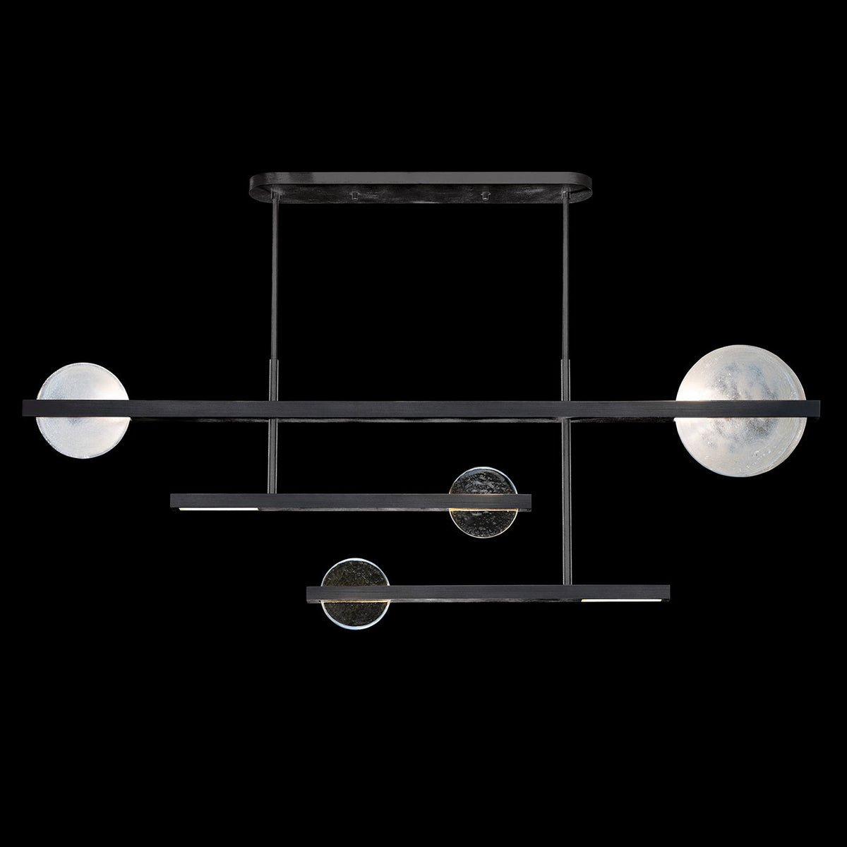 66.5-Inch Sculptural Glass Linear Pendant