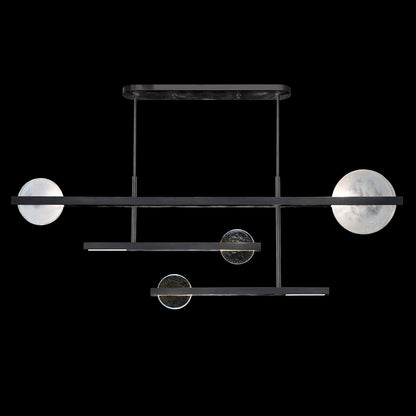 66.5-Inch Sculptural Glass Linear Pendant