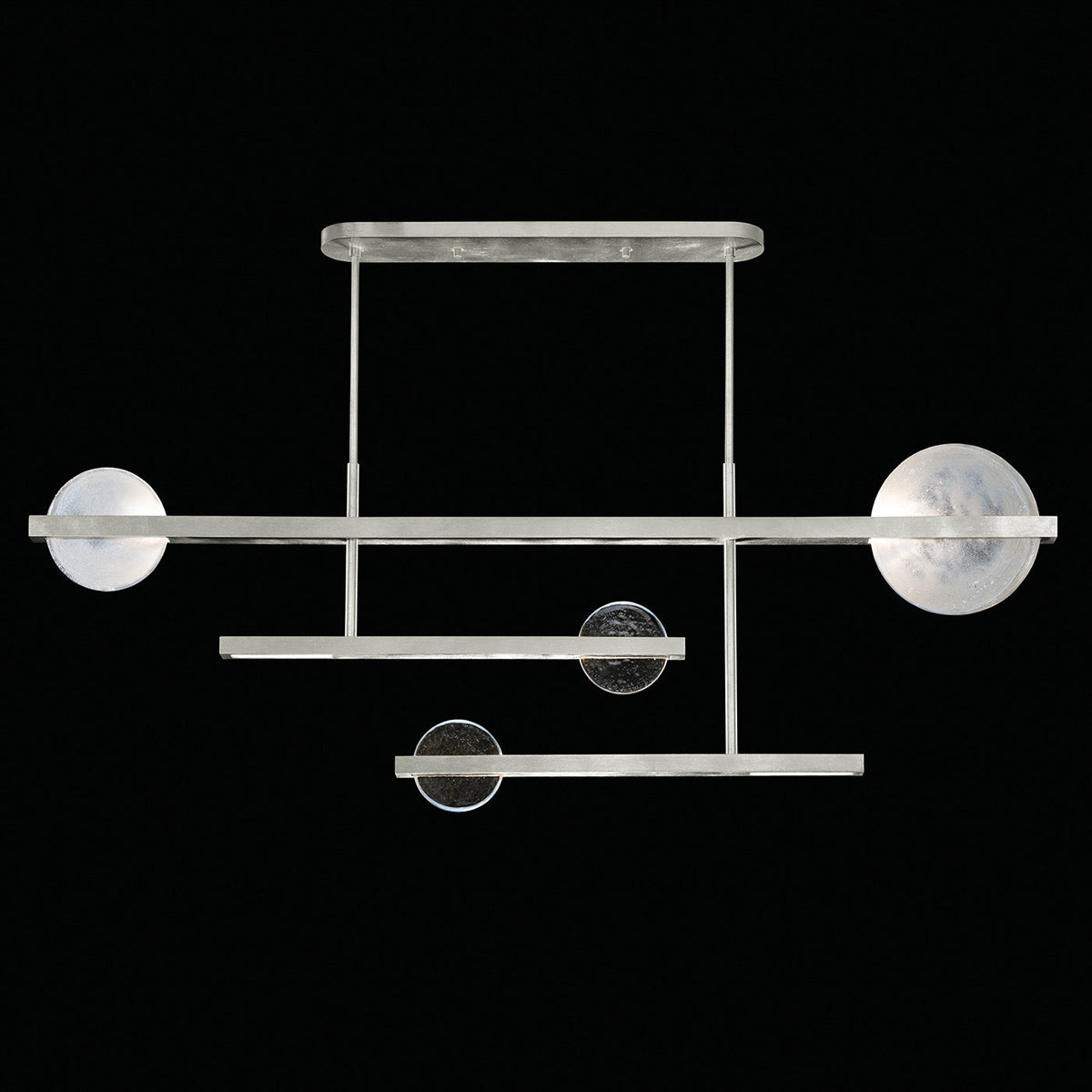 66.5-Inch Sculptural Glass Linear Pendant