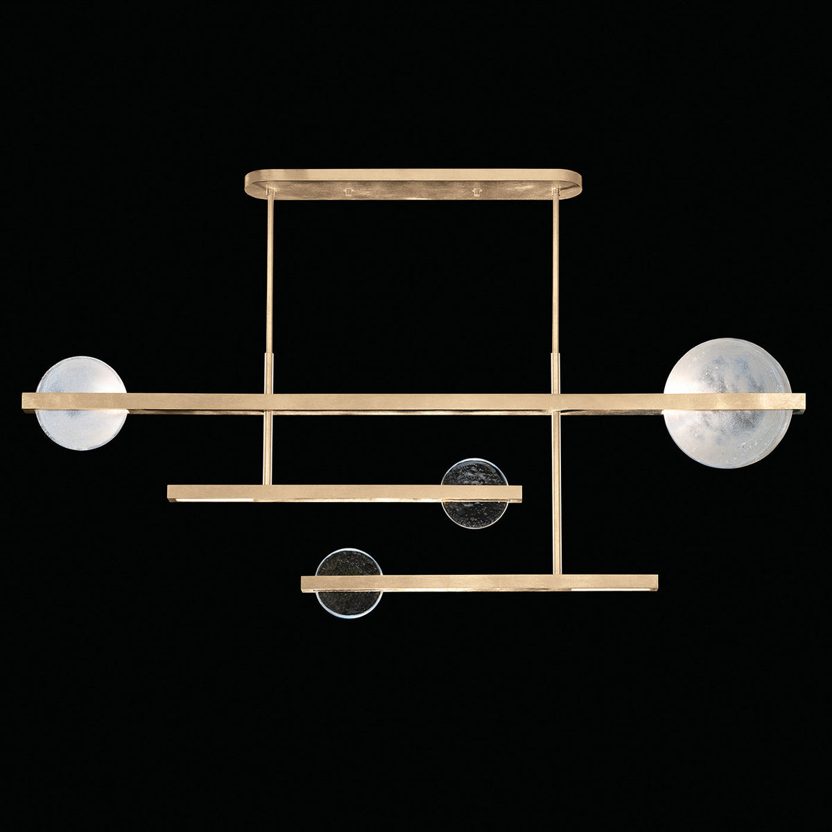 66.5-Inch Sculptural Glass Linear Pendant