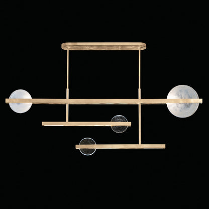 66.5-Inch Sculptural Glass Linear Pendant