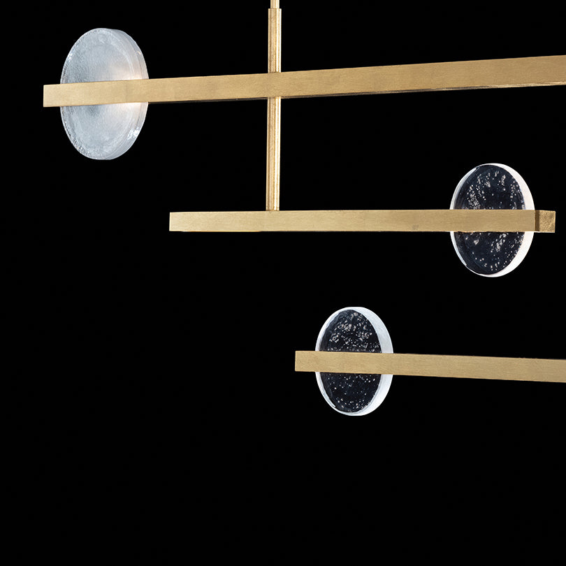 66.5-Inch Sculptural Glass Linear Pendant
