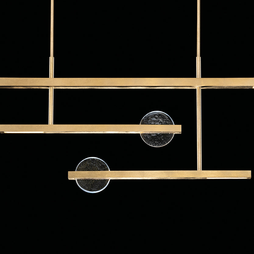 66.5-Inch Sculptural Glass Linear Pendant