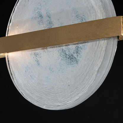 66.5-Inch Sculptural Glass Linear Pendant