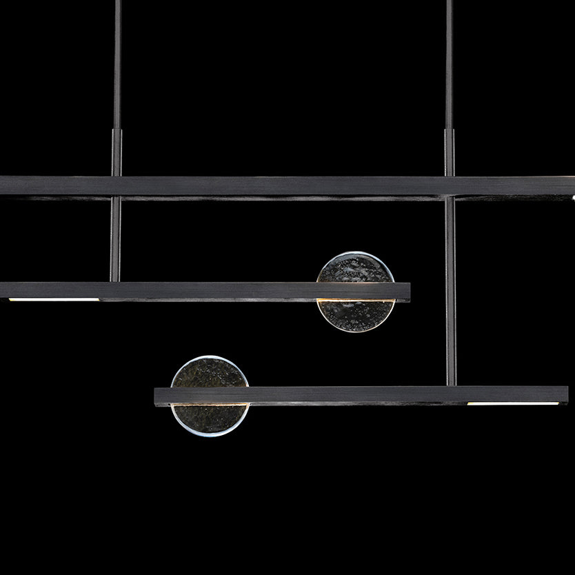 66.5-Inch Sculptural Glass Linear Pendant