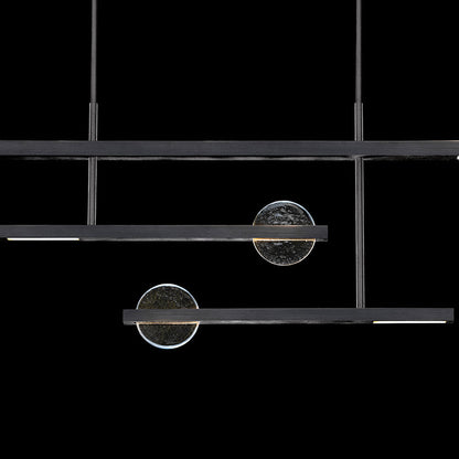 66.5-Inch Sculptural Glass Linear Pendant
