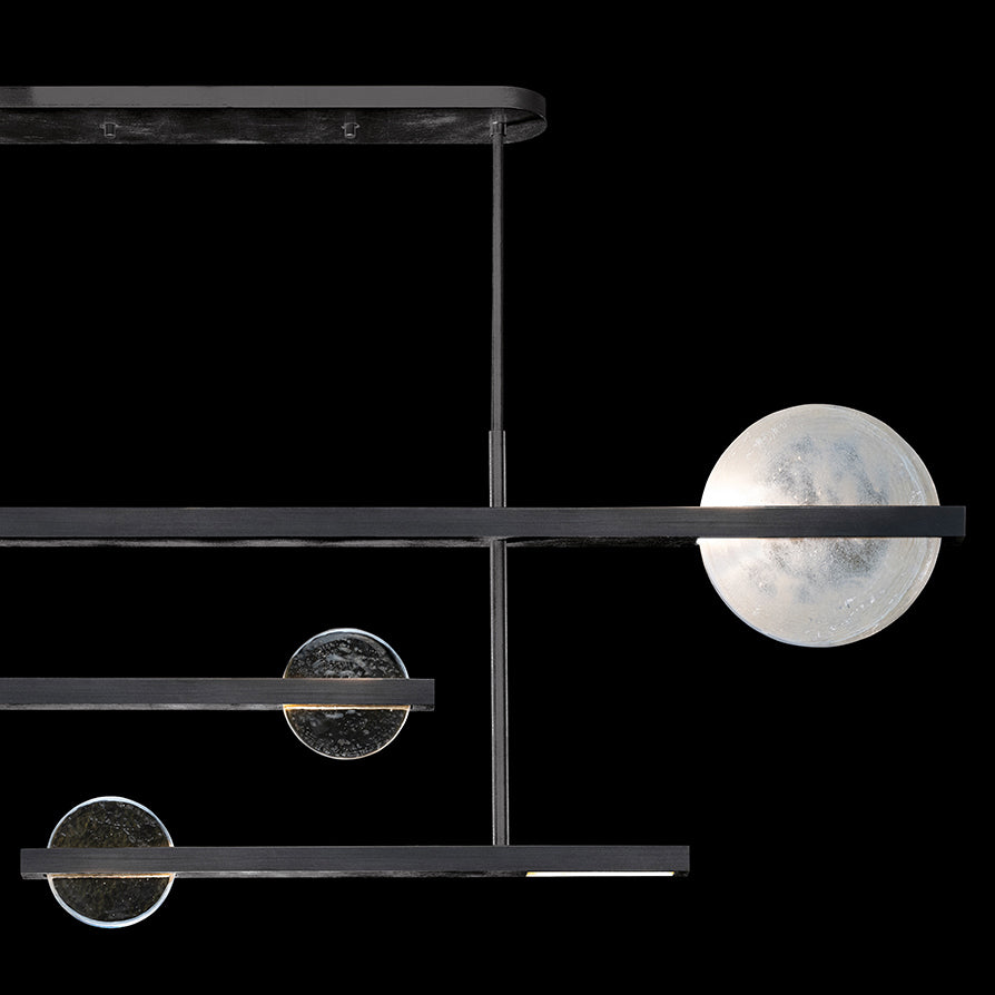 66.5-Inch Sculptural Glass Linear Pendant