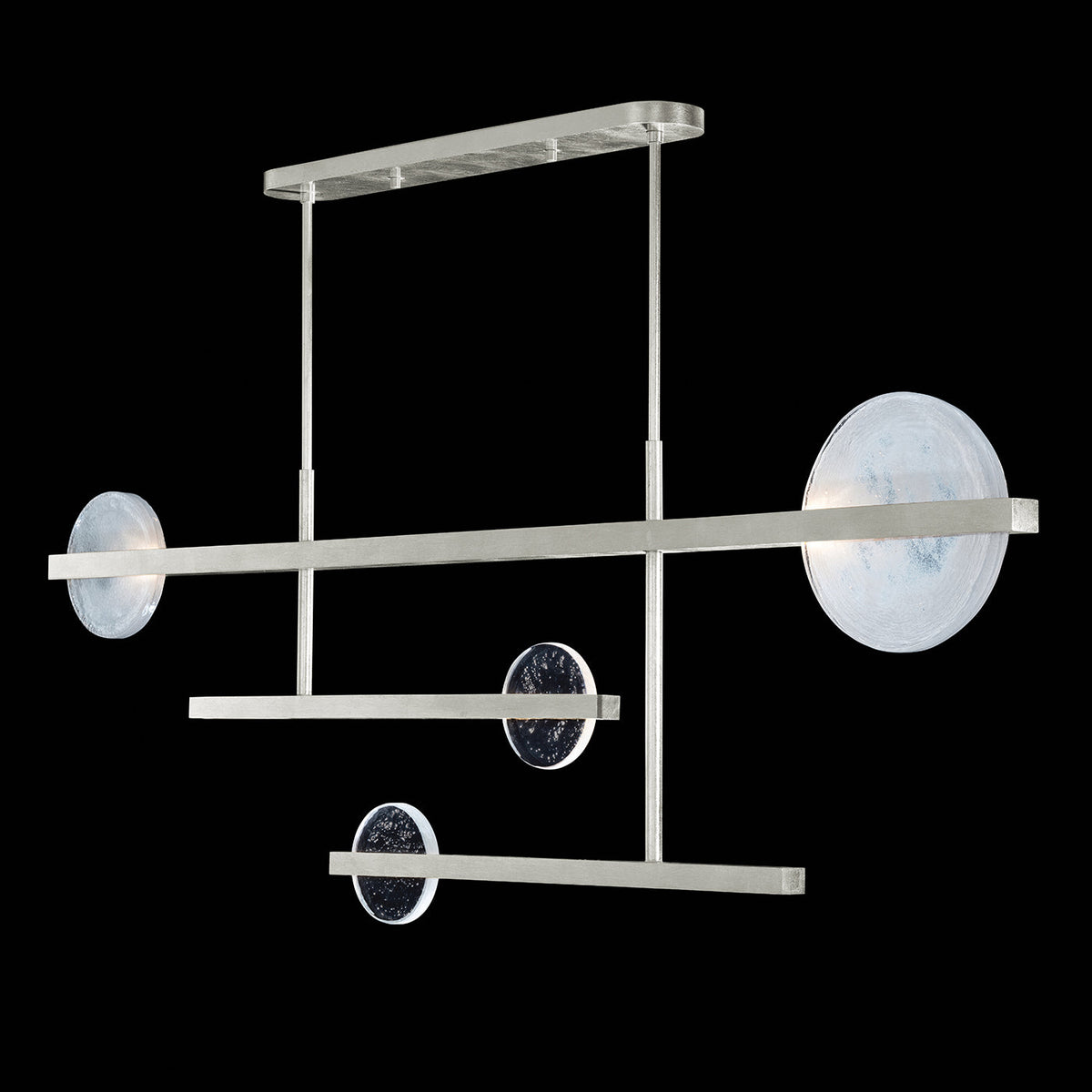 66.5-Inch Sculptural Glass Linear Pendant
