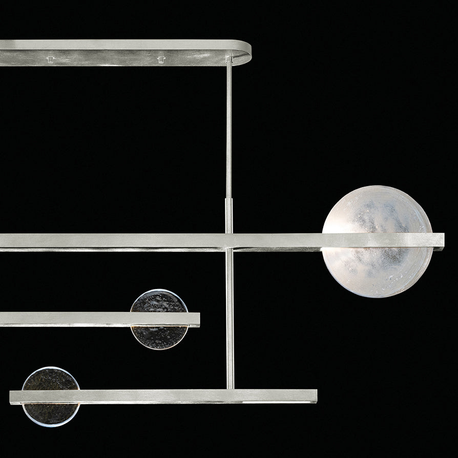 66.5-Inch Sculptural Glass Linear Pendant