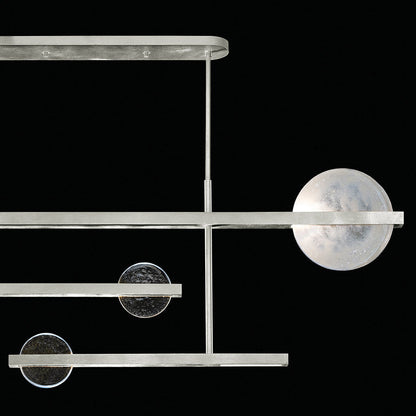 66.5-Inch Sculptural Glass Linear Pendant