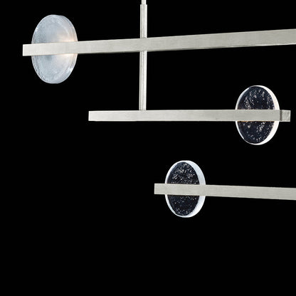 66.5-Inch Sculptural Glass Linear Pendant