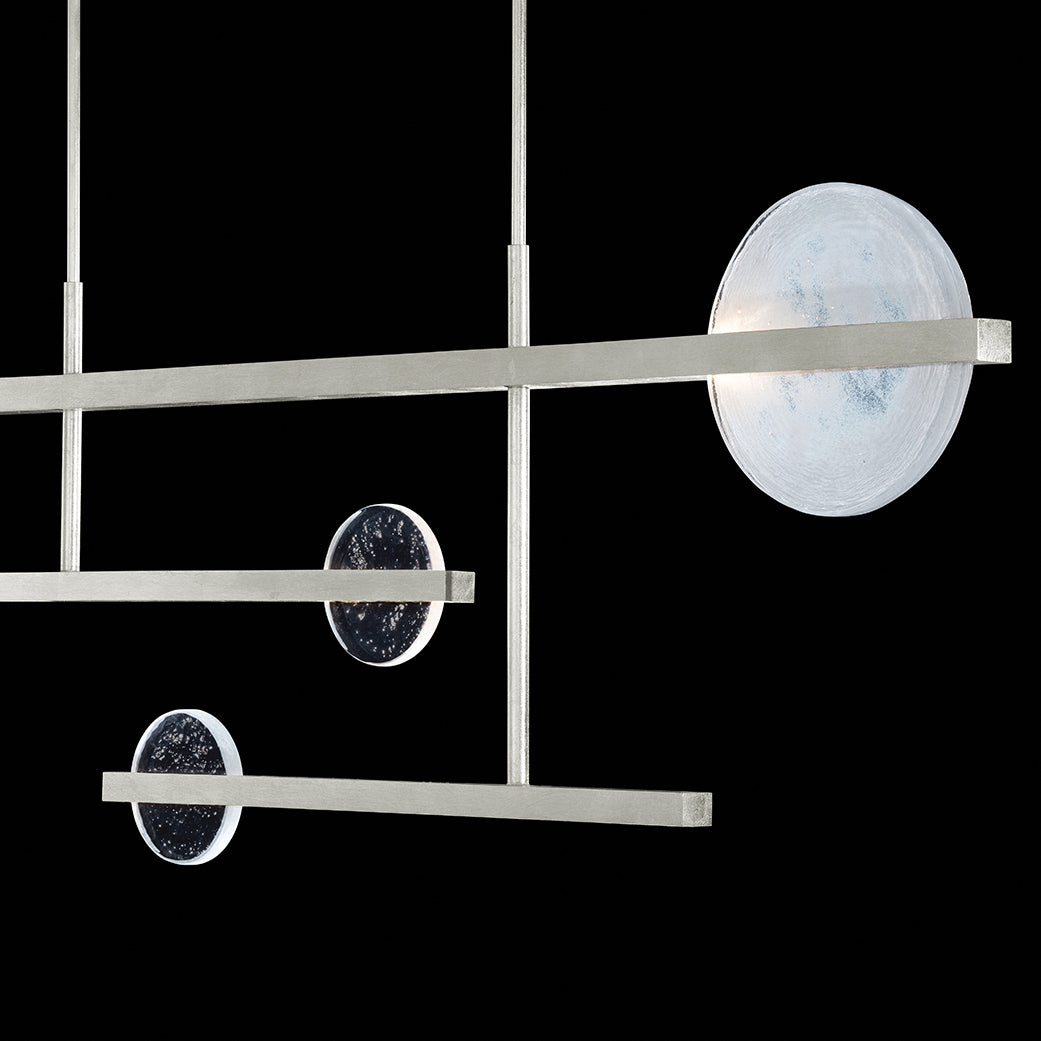 66.5-Inch Sculptural Glass Linear Pendant