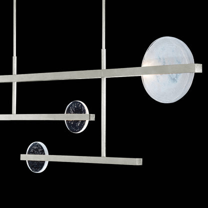 66.5-Inch Sculptural Glass Linear Pendant