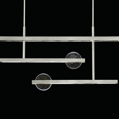 66.5-Inch Sculptural Glass Linear Pendant