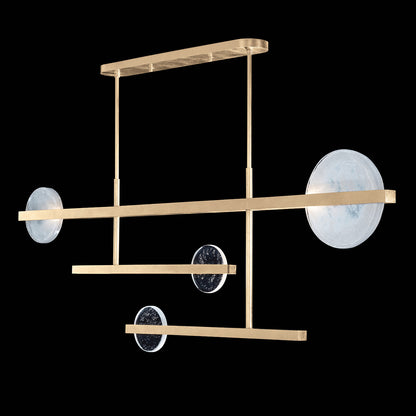 66.5-Inch Sculptural Glass Linear Pendant