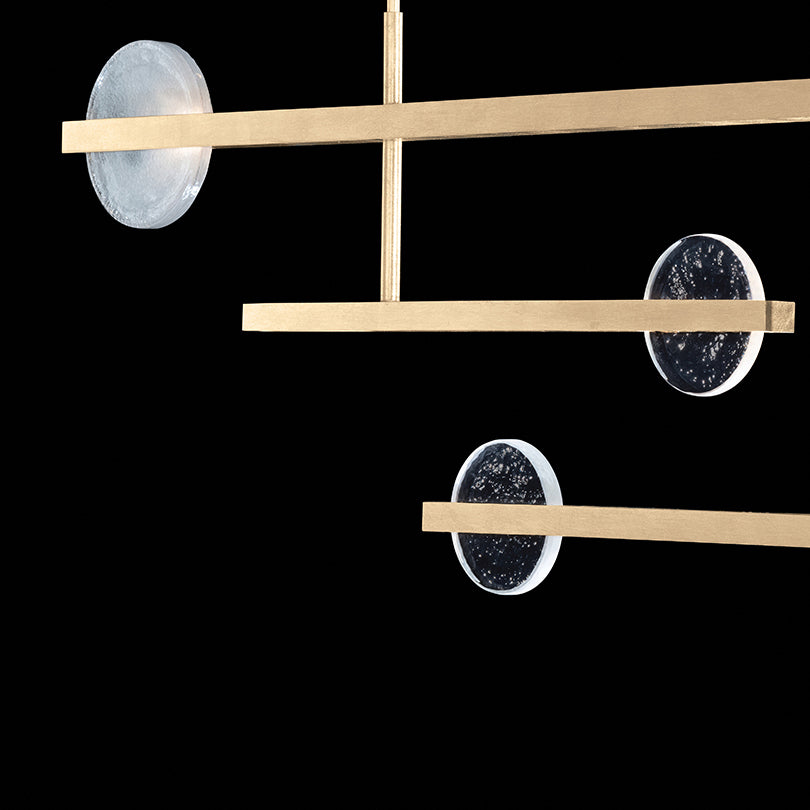 66.5-Inch Sculptural Glass Linear Pendant