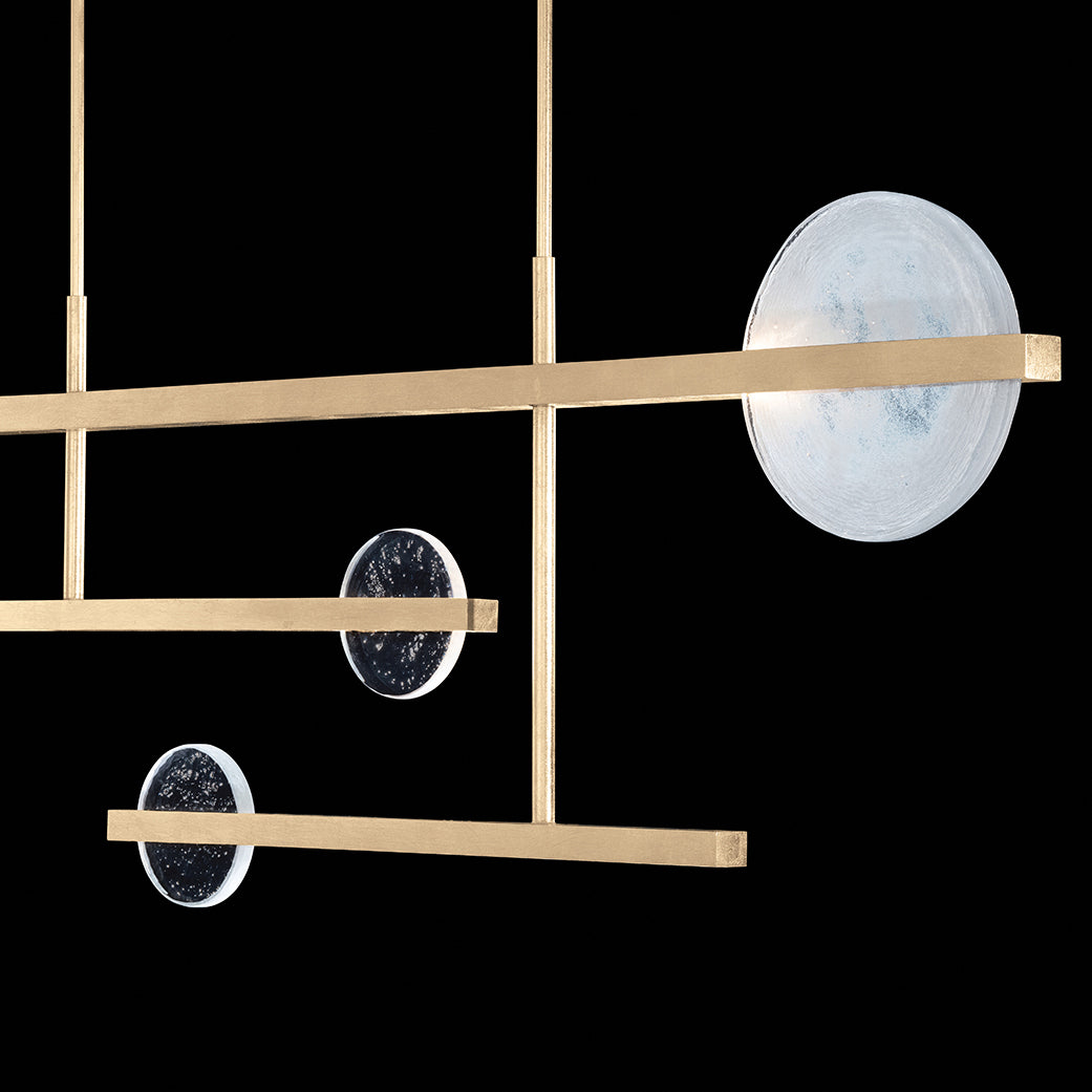 66.5-Inch Sculptural Glass Linear Pendant