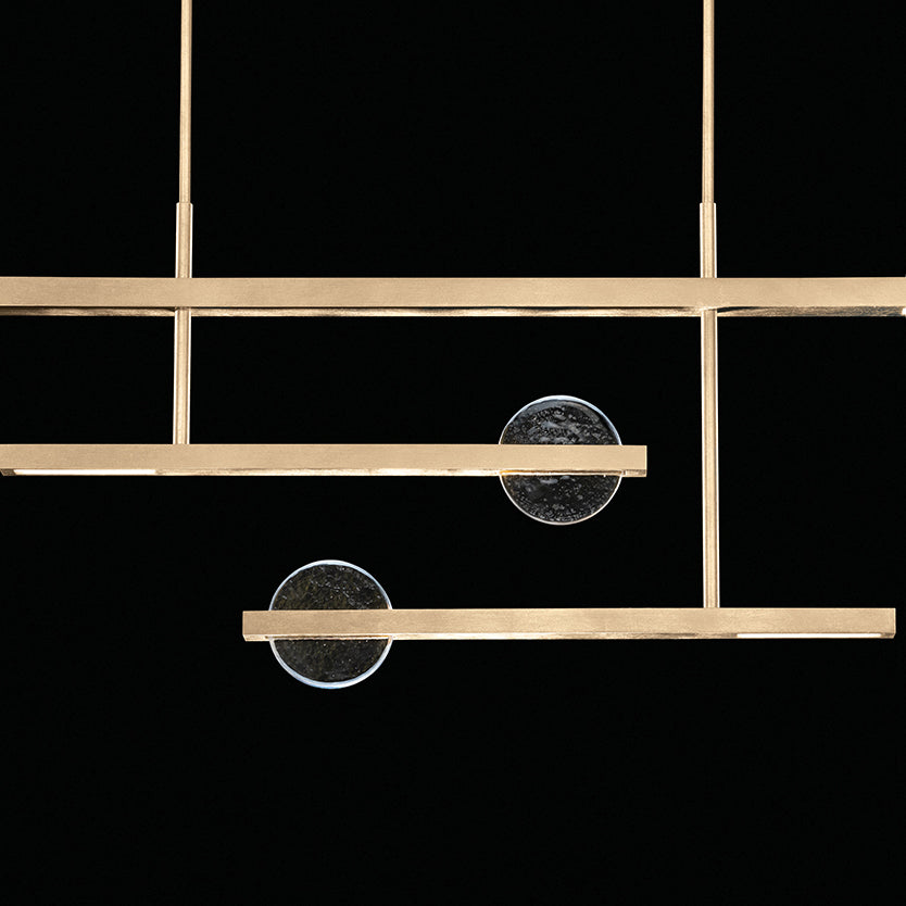 66.5-Inch Sculptural Glass Linear Pendant