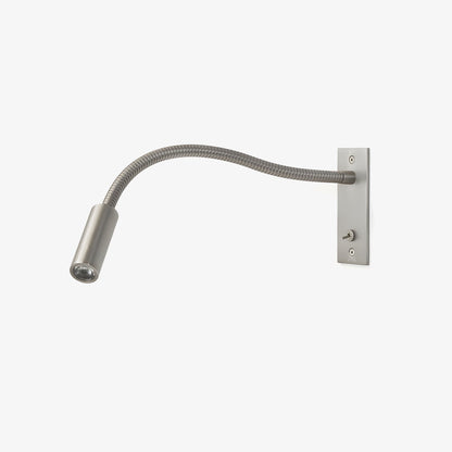 Adjustable Gooseneck LED Reading Wall Light / W 13.8″ x H 4.7″ / Black / Warm Light
