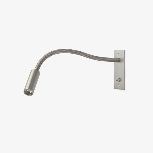 Adjustable Gooseneck LED Reading Wall Light / W 13.8″ x H 4.7″ / Black / Warm Light