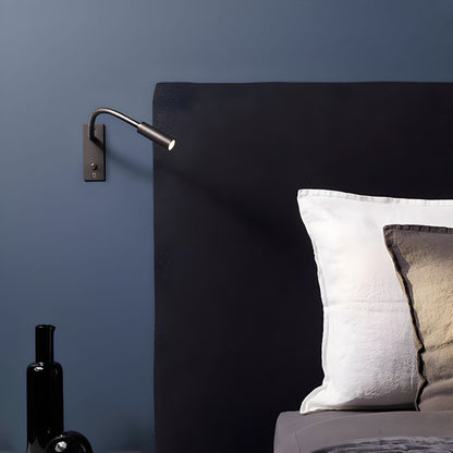 Adjustable Gooseneck LED Reading Wall Light / W 13.8″ x H 4.7″ Set of 2 / Brushed Bronze / Warm Light