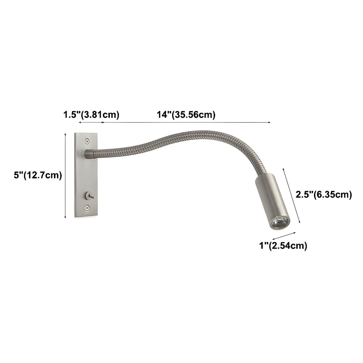 Adjustable Gooseneck LED Reading Wall Light