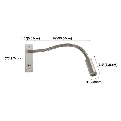 Adjustable Gooseneck LED Reading Wall Light