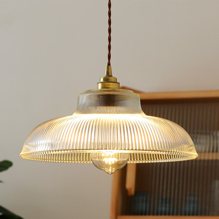 Brass Glass Japanese Pendant Light