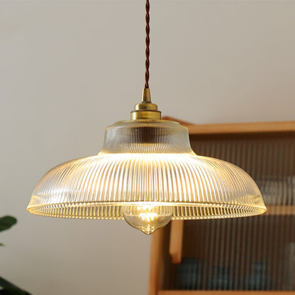 Brass Glass Japanese Pendant Light