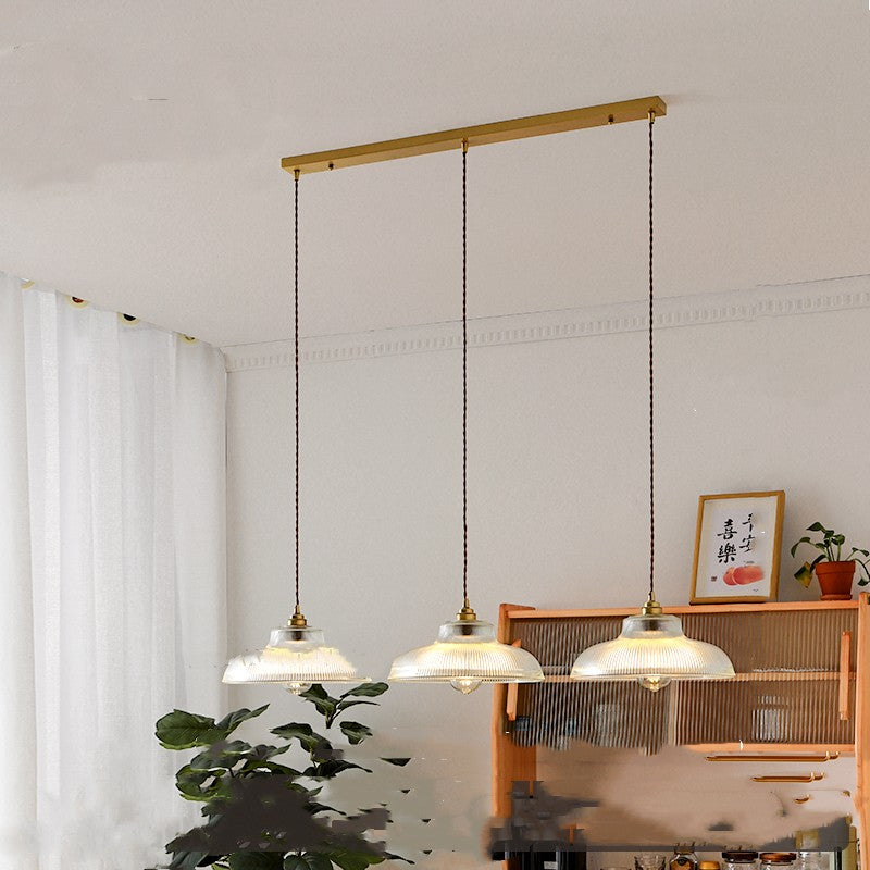 Brass Glass Japanese Pendant Light