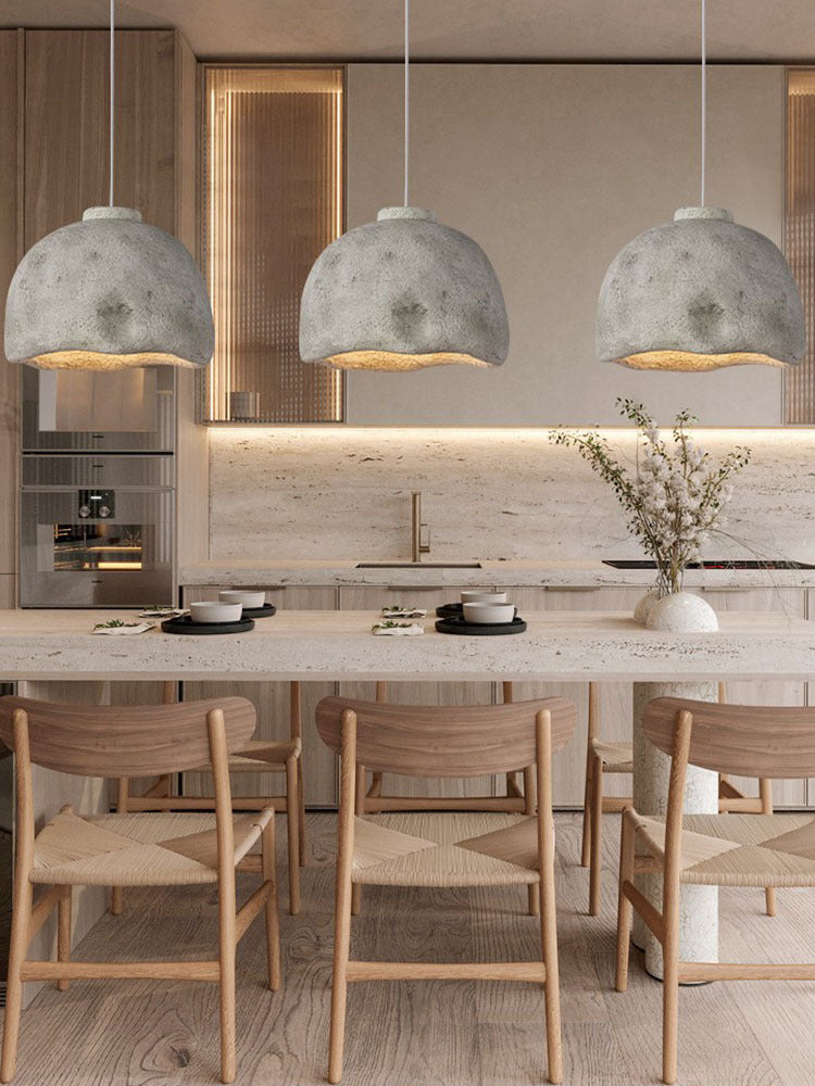 Coarse Pottery Resin Pendant Light