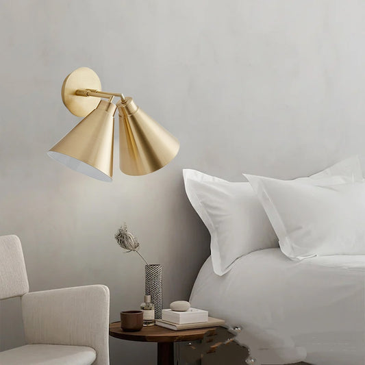 Double-Head Adjustable Iron Wall Light / double headed wall lamp / LED warm light