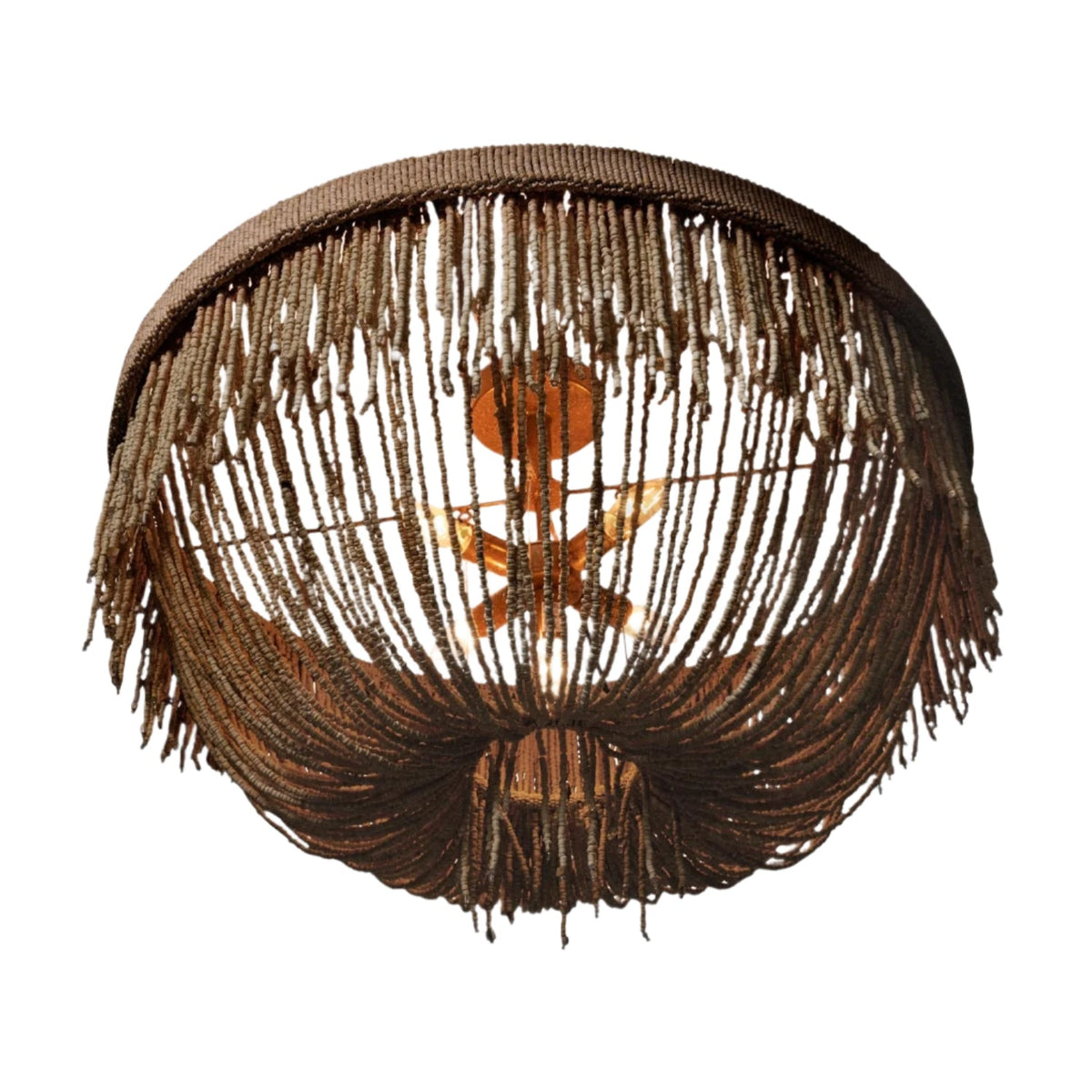 Five-Light Mixed-Finish Decorative Chandelier
