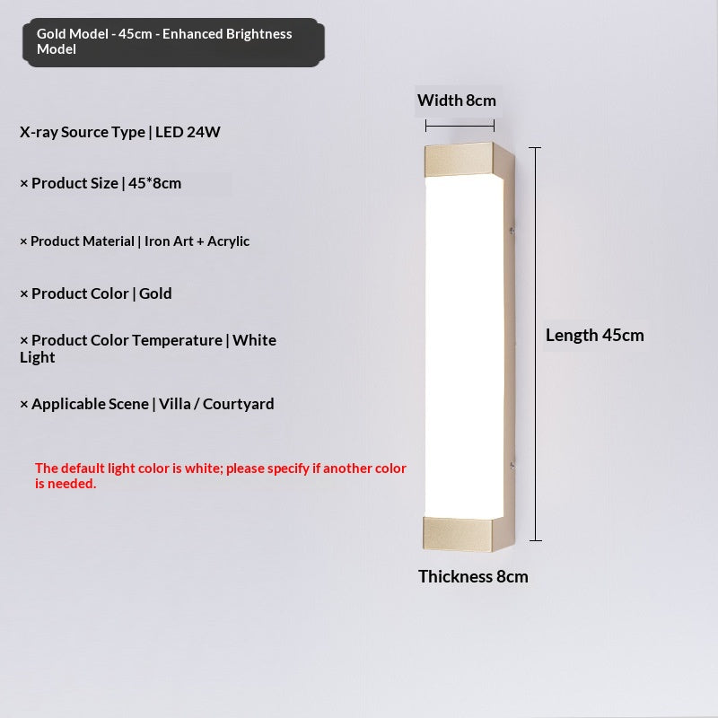 IP55 Long Outdoor LED Wall Light
