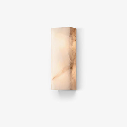 IP65 Rectangular Alabaster LED Wall Light / L 6.3″ x W 3.9″ x H 25.6″ / L 16cm x W 10cm x H 65cm / White / Warm Light