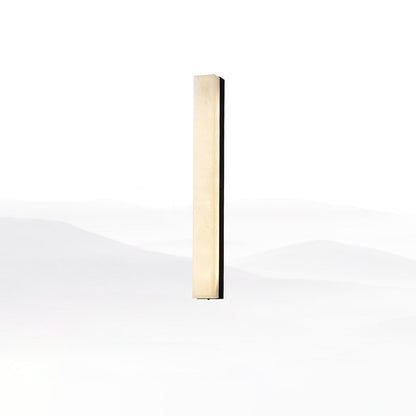 Linear Alabaster Brass LED Wall Light / ∅ 2.4″ x H 39.4″ / Dia 6cm x H 100cm Set of 2 / Black & White / Cool Light