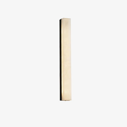 Linear Alabaster Brass LED Wall Light / ∅ 2.4″ x H 31.5″ / Dia 6cm x H 80cm / Brass & White / Warm Light