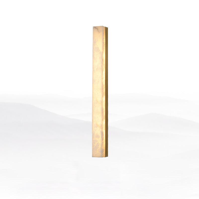 Linear Alabaster Brass LED Wall Light