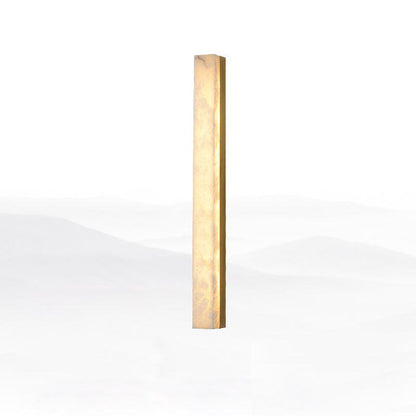 Linear Alabaster Brass LED Wall Light