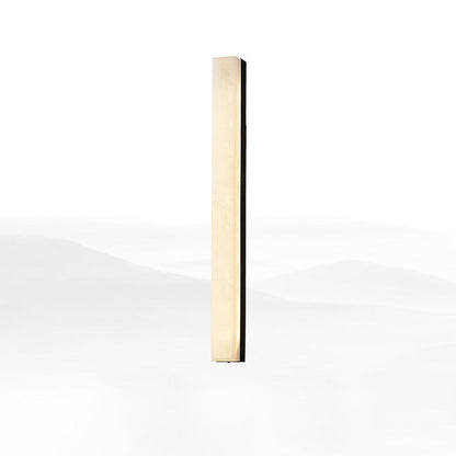 Linear Alabaster Brass LED Wall Light