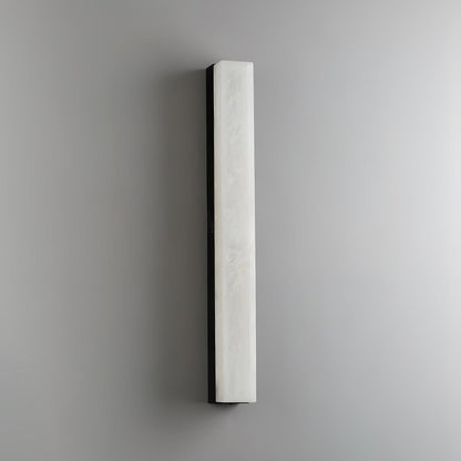 Linear Alabaster Brass LED Wall Light / ∅ 2.4″ x H 31.5″ / Dia 6cm x H 80cm Set of 2 / Black & White / Warm Light