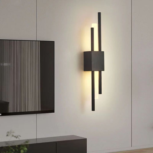 Nordic Bedside Warm Light Wall Lamp / Black Left / Warm light
