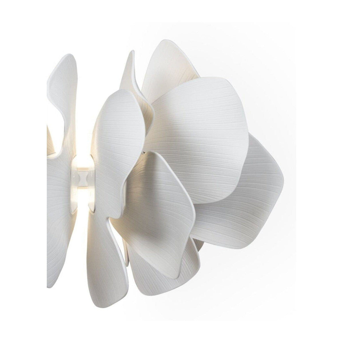 Porcelain Petal Gold Accent Wall Light