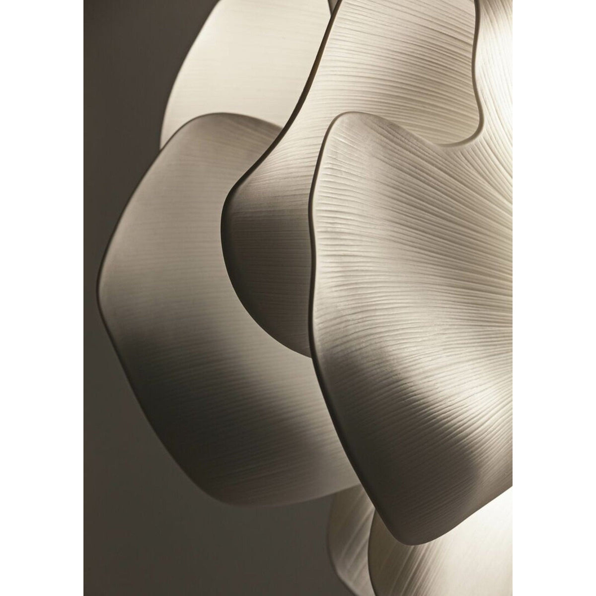 Porcelain Petal Gold Accent Wall Light