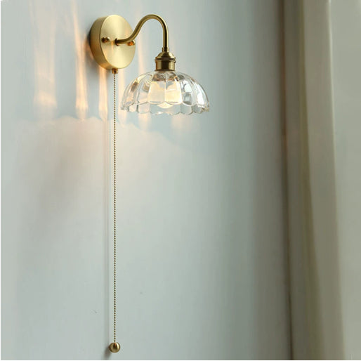 Pumpkin Glass Compact Wall Light / Brass Edison 4W / Type C